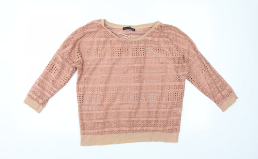 Front view of Primark women’s pink jumper, size UK 12