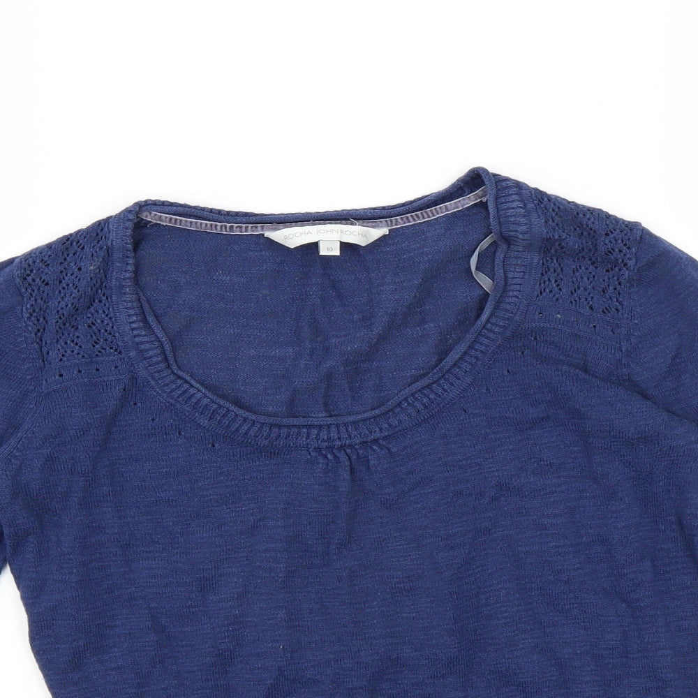 Rocha John Rocha Womens Blue   Pullover Jumper Size 10