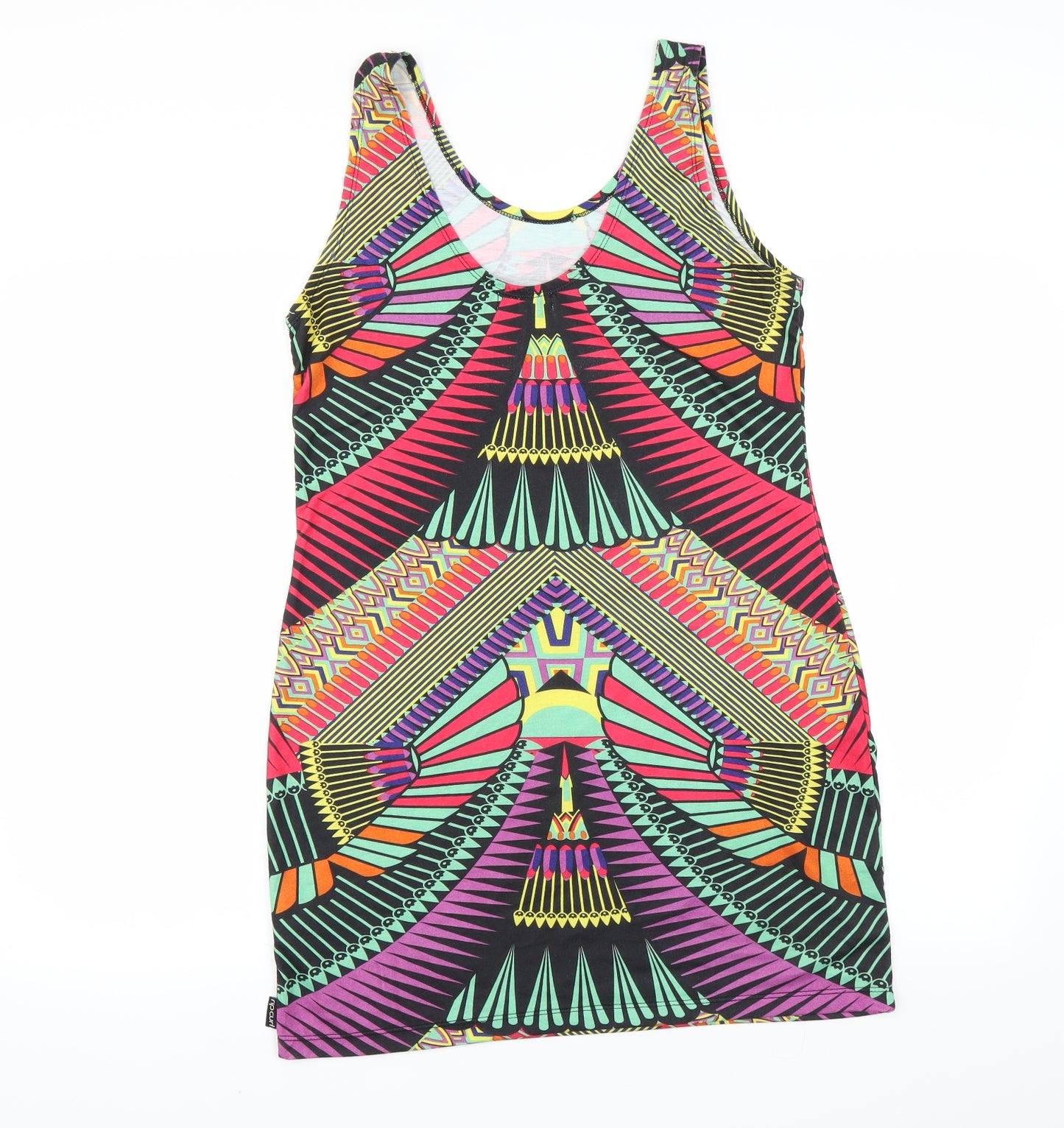 Ripcurl Womens Multicoloured Geometric  Tank Dress  Size 14