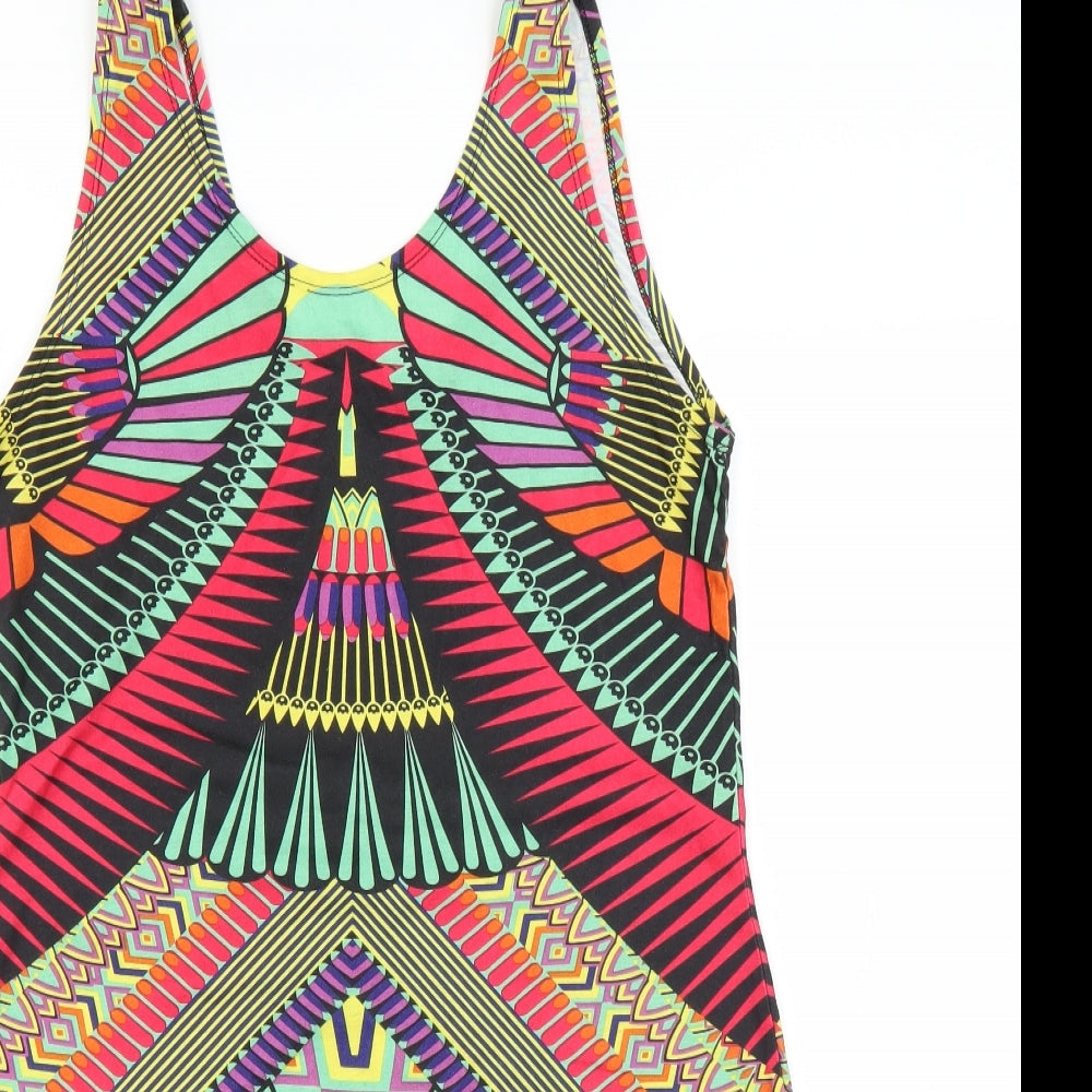 Ripcurl Womens Multicoloured Geometric  Tank Dress  Size 14