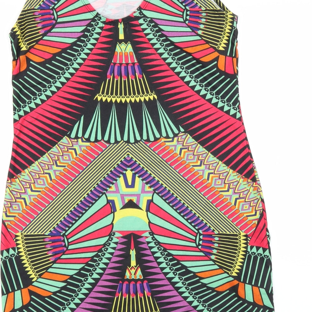 Ripcurl Womens Multicoloured Geometric  Tank Dress  Size 14