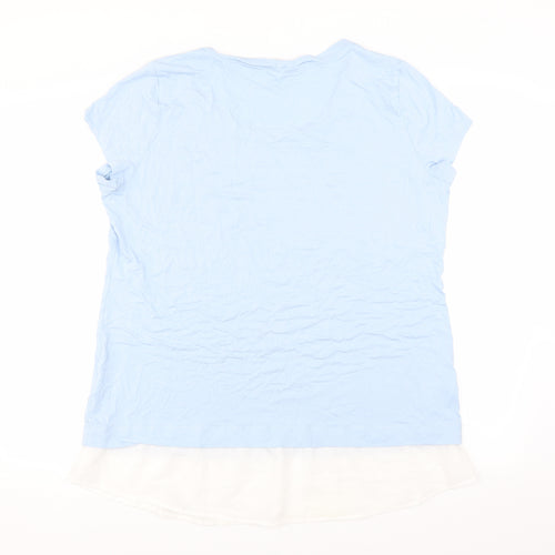 Renuar Womens Blue   Basic T-Shirt Size 16
