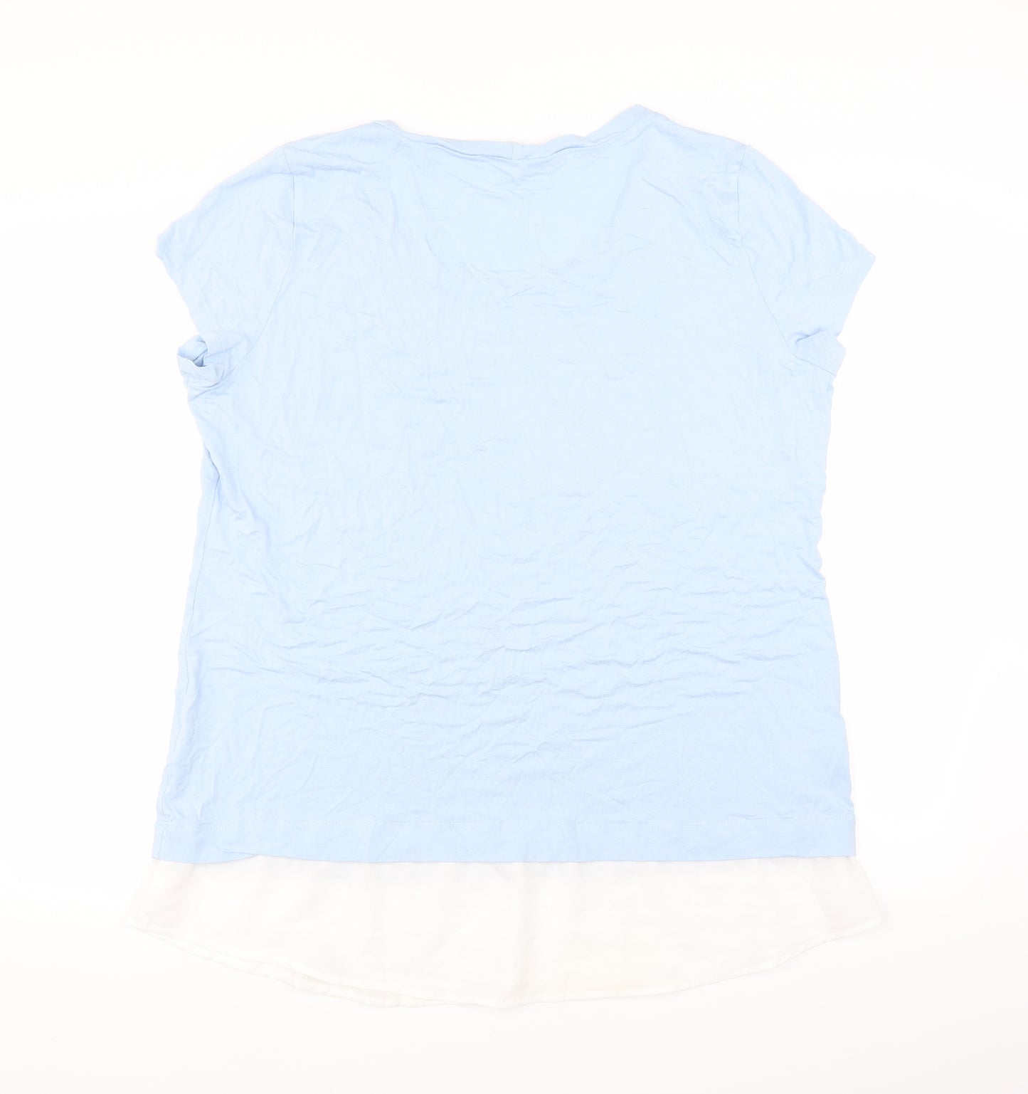 Renuar Womens Blue   Basic T-Shirt Size 16