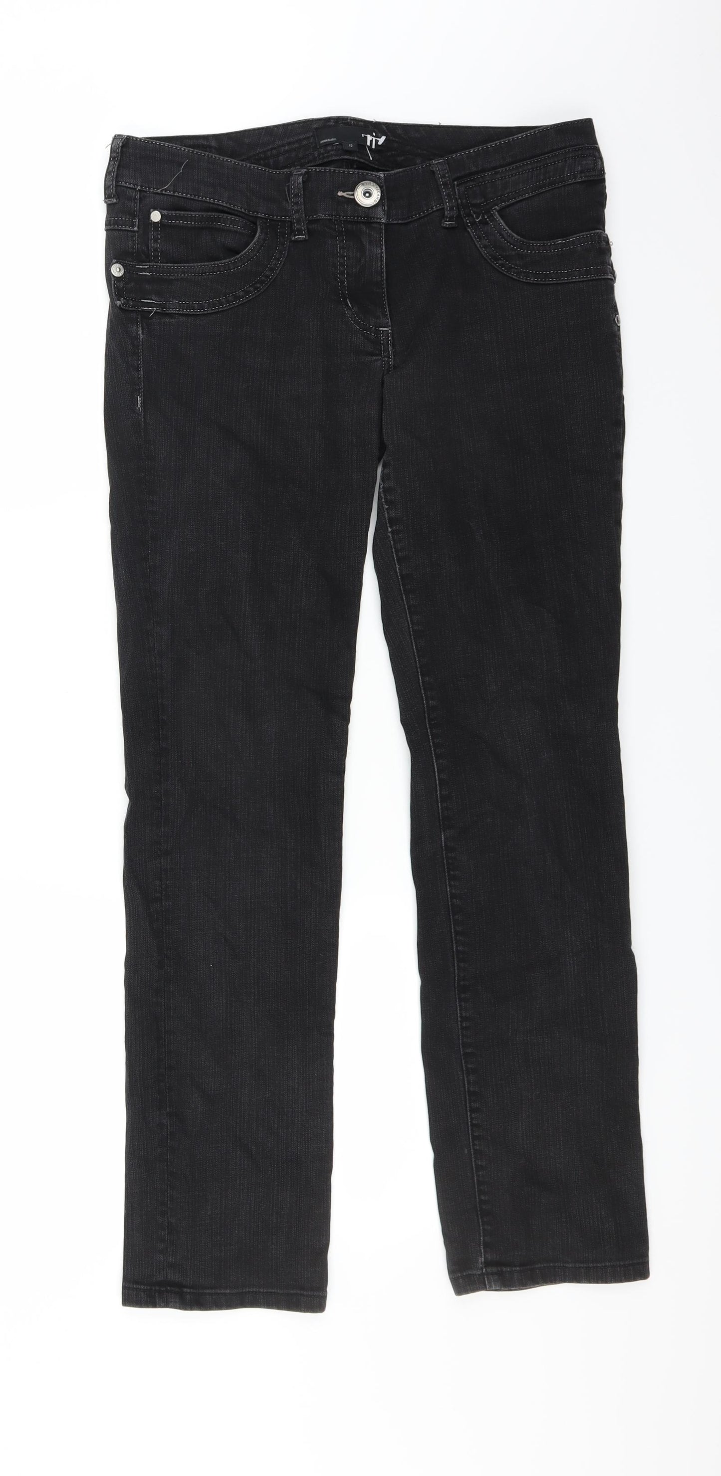 River Island Womens Black   Straight Jeans Size 12 L31 in
