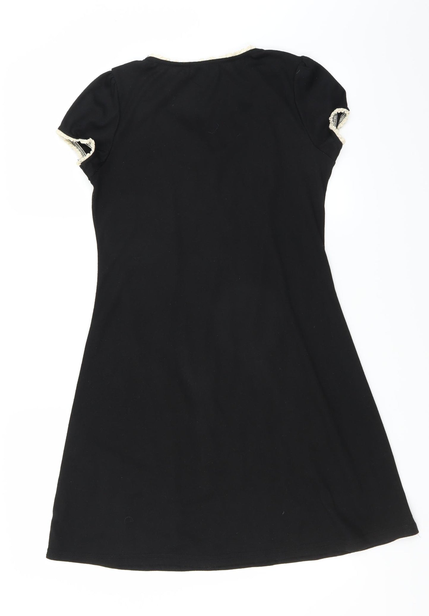 Stella Womens Black Floral  T-Shirt Dress  Size M