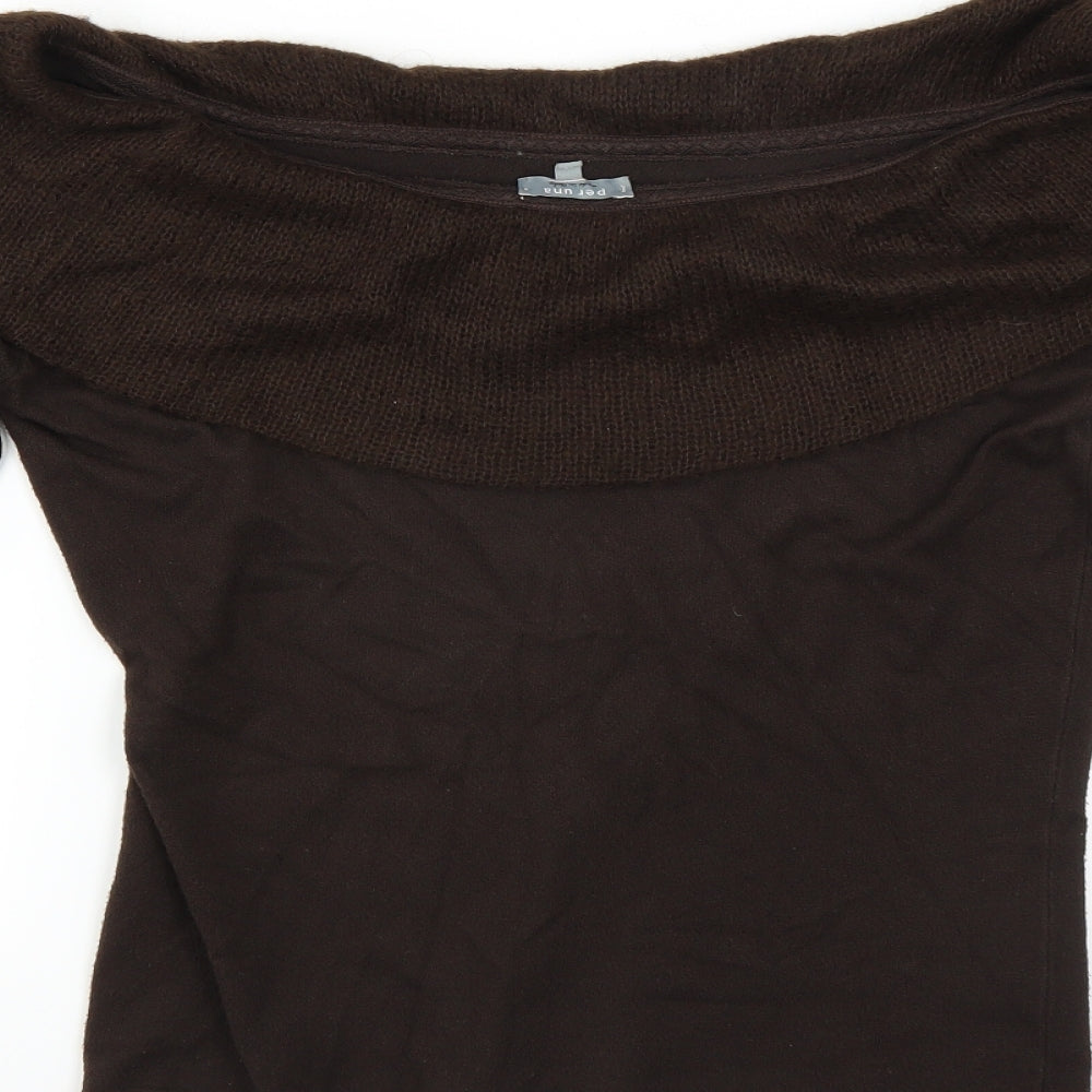 Marks and Spencer Womens Beige   Pullover Jumper Size 12  - off the shoulder