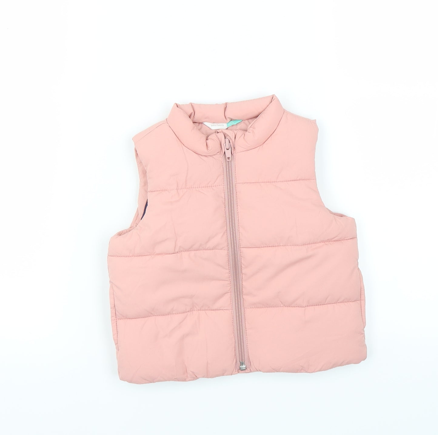 John Lewis Girls Pink   Gilet Coat Size 6-9 Months