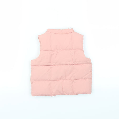 John Lewis Girls Pink   Gilet Coat Size 6-9 Months
