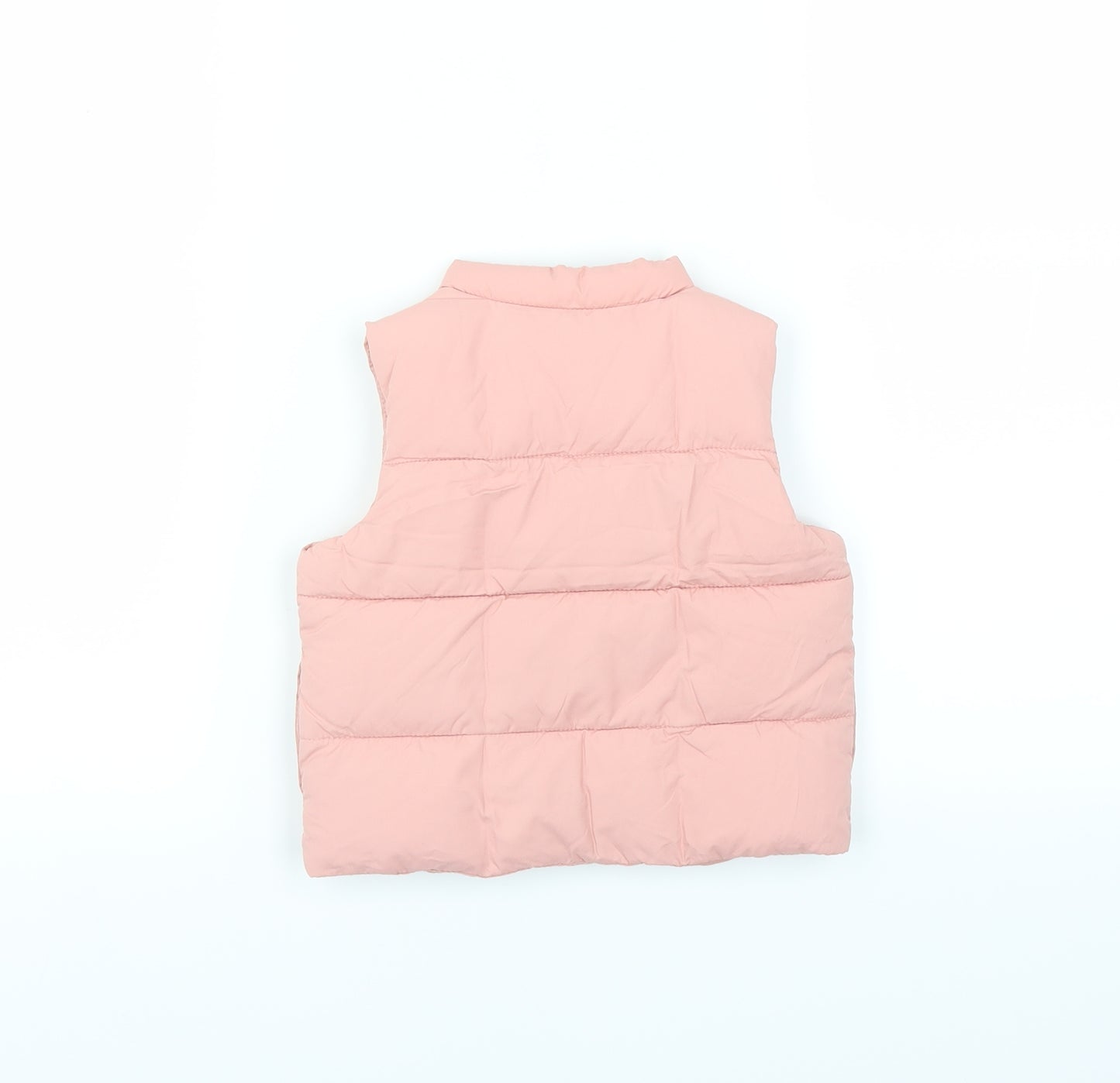 John Lewis Girls Pink   Gilet Coat Size 6-9 Months