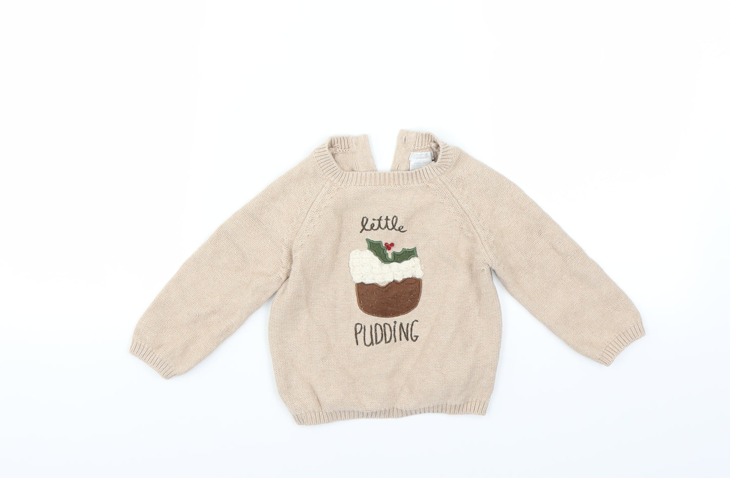mamas & papas Baby Brown   Pullover Jumper Size 12-18 Months  - little pudding