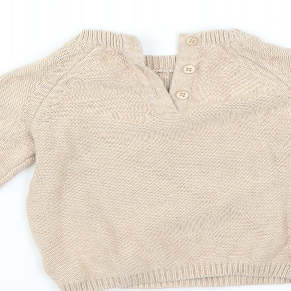 mamas & papas Baby Brown   Pullover Jumper Size 12-18 Months  - little pudding