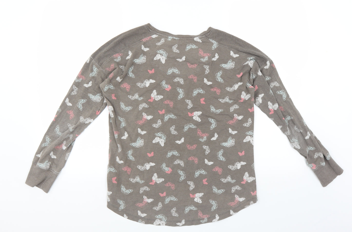 Marks and Spencer Womens Brown Solid  Top Pyjama Top Size 12  - BUTTERFLIES