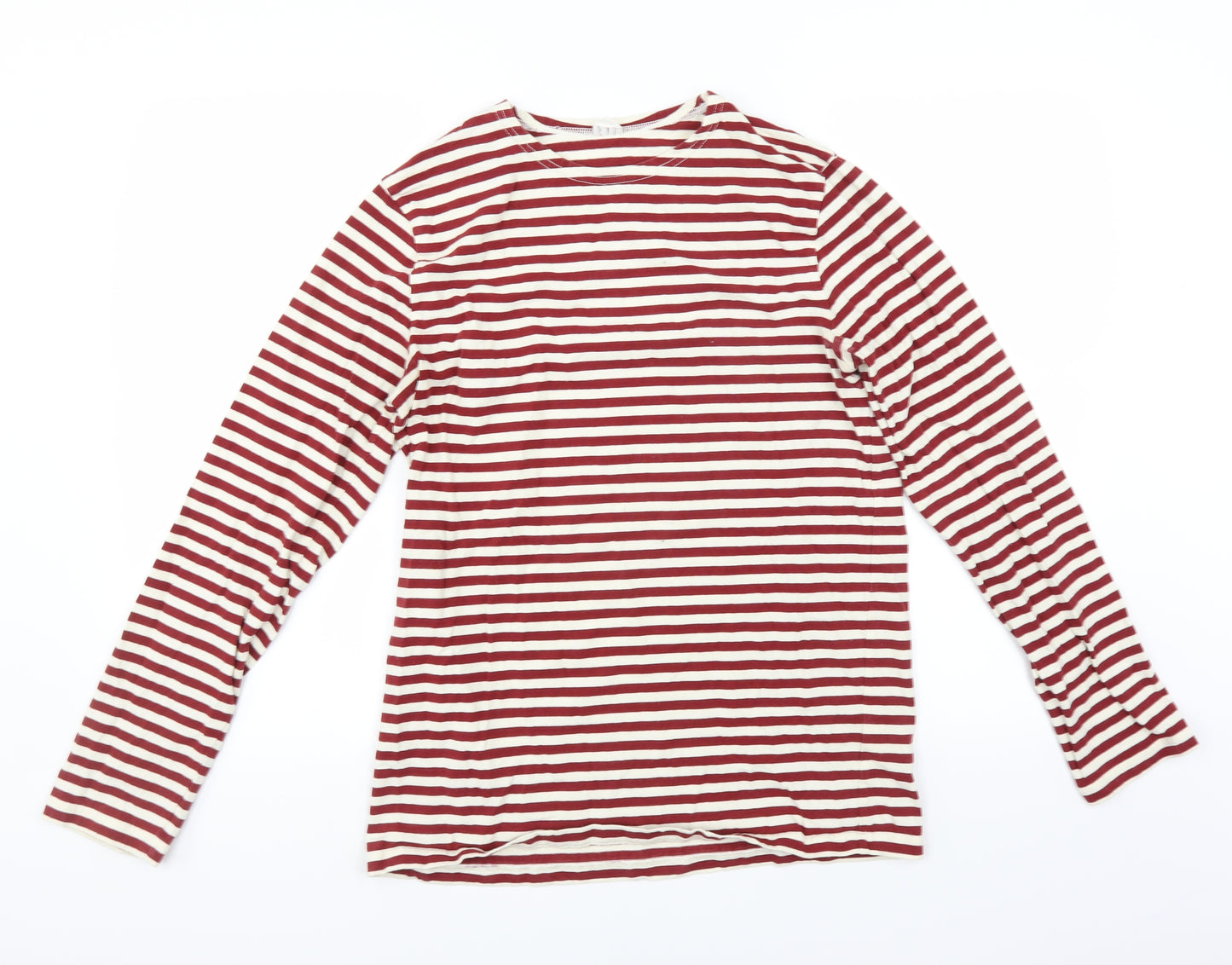 Arket Mens Red Striped   T-Shirt Size M