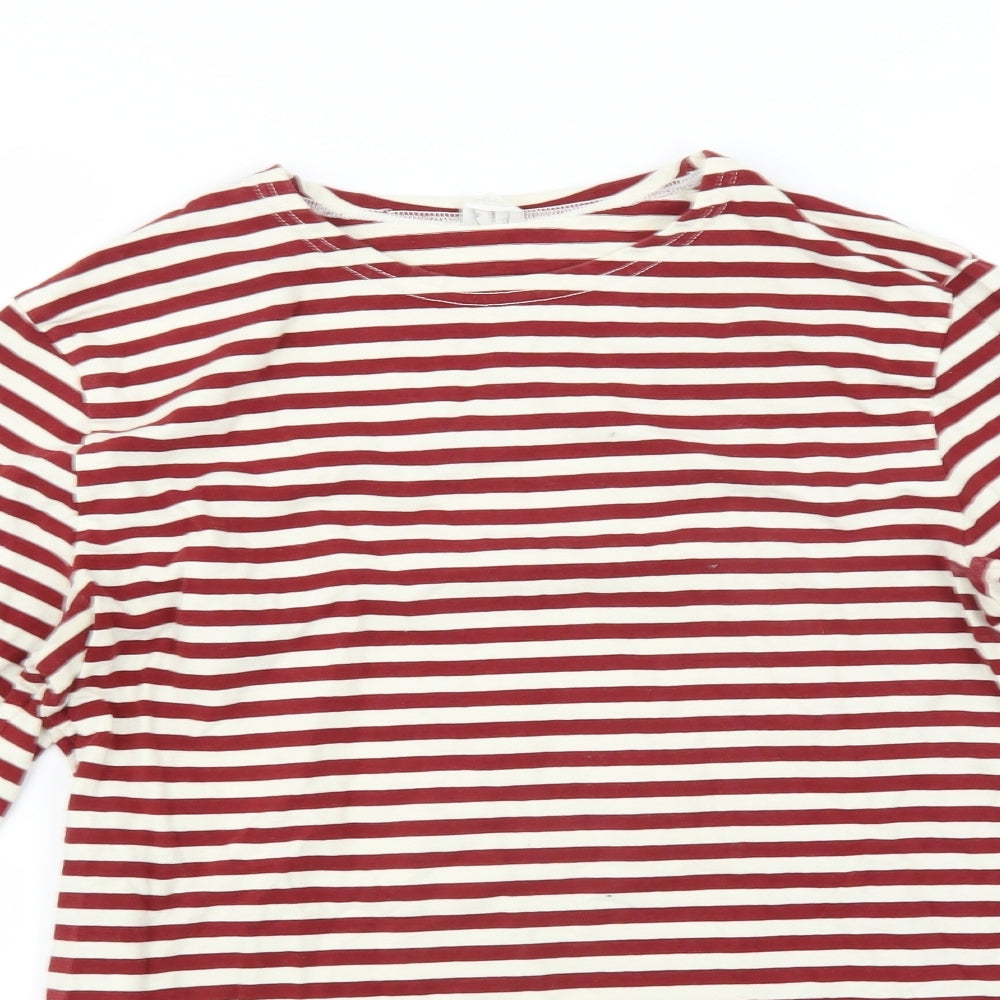 Arket Mens Red Striped   T-Shirt Size M