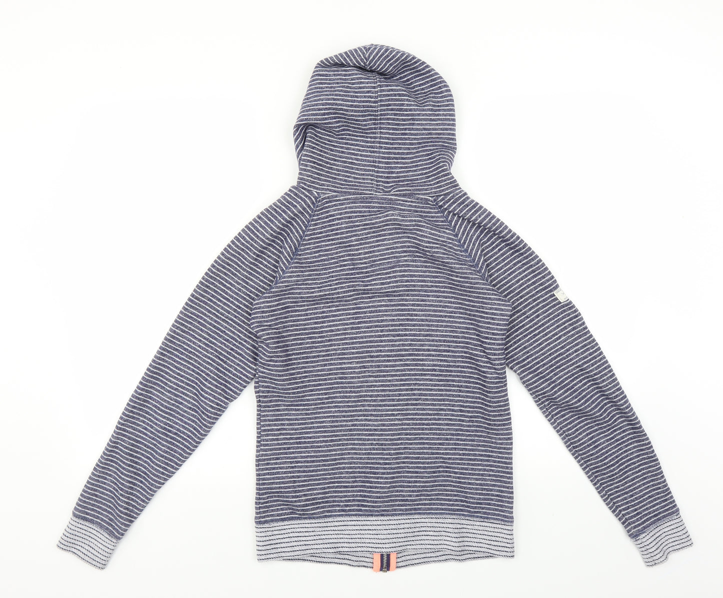 Joules Womens Blue Striped  Full Zip Hoodie Size 8