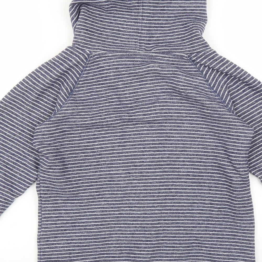 Joules Womens Blue Striped  Full Zip Hoodie Size 8