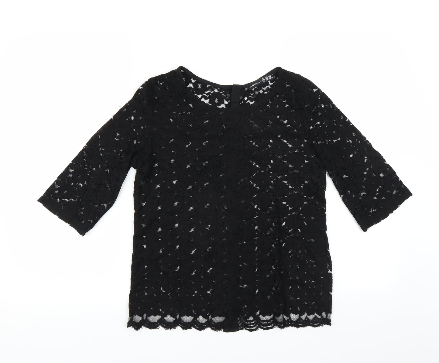 Primark Womens Black Floral  Basic Blouse Size 10