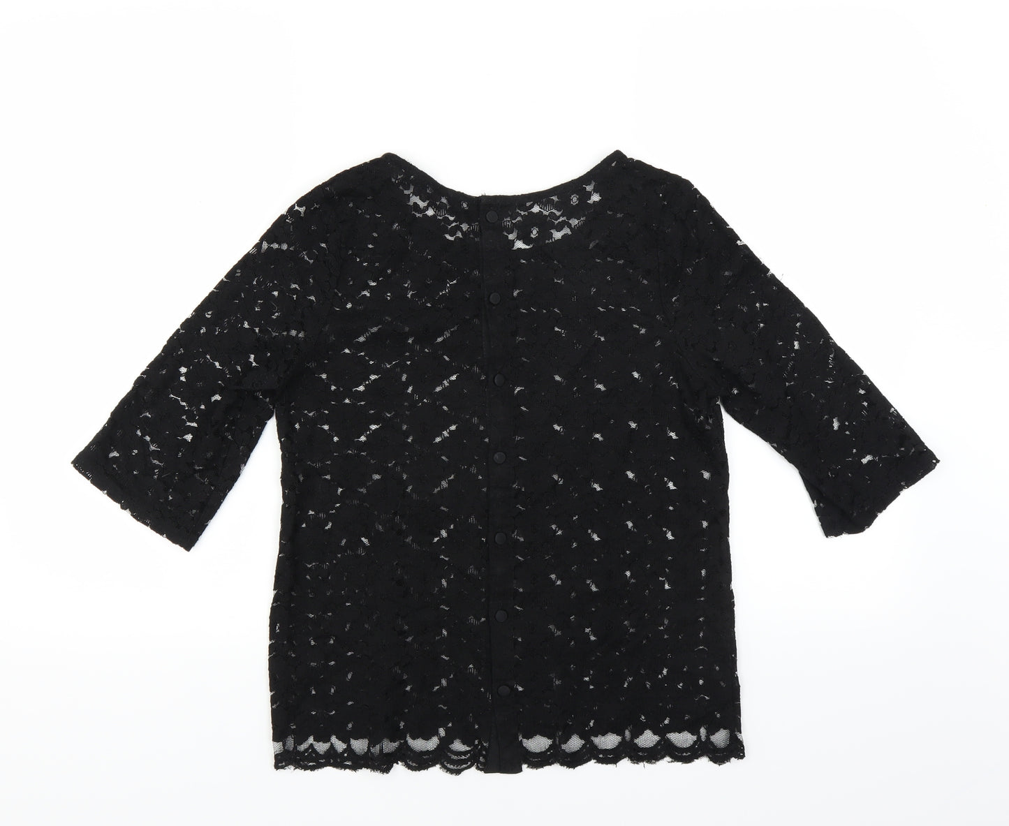 Primark Womens Black Floral  Basic Blouse Size 10