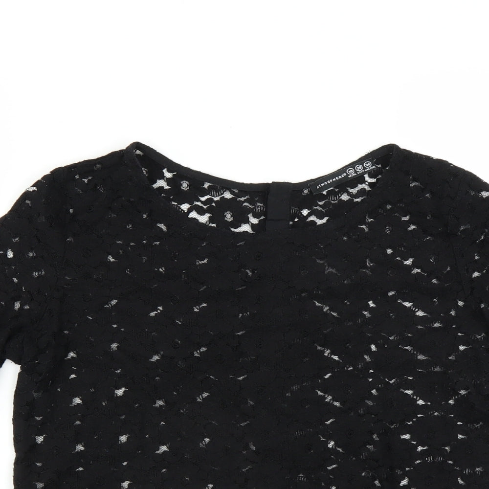 Primark Womens Black Floral  Basic Blouse Size 10