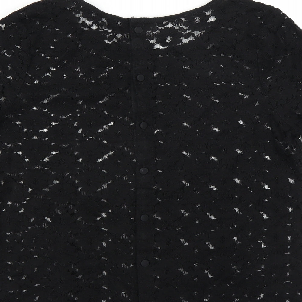 Primark Womens Black Floral  Basic Blouse Size 10