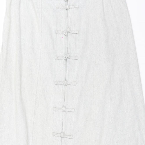 Preworn Womens Grey   Maxi Skirt Size 2XL