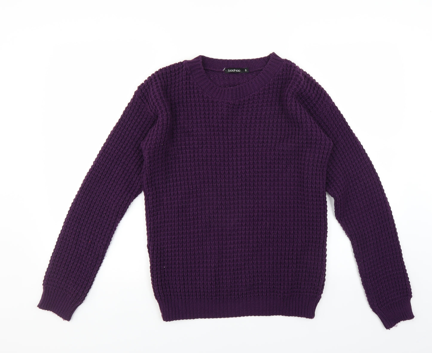 Boohoo Womens Purple   Pullover Jumper Size S