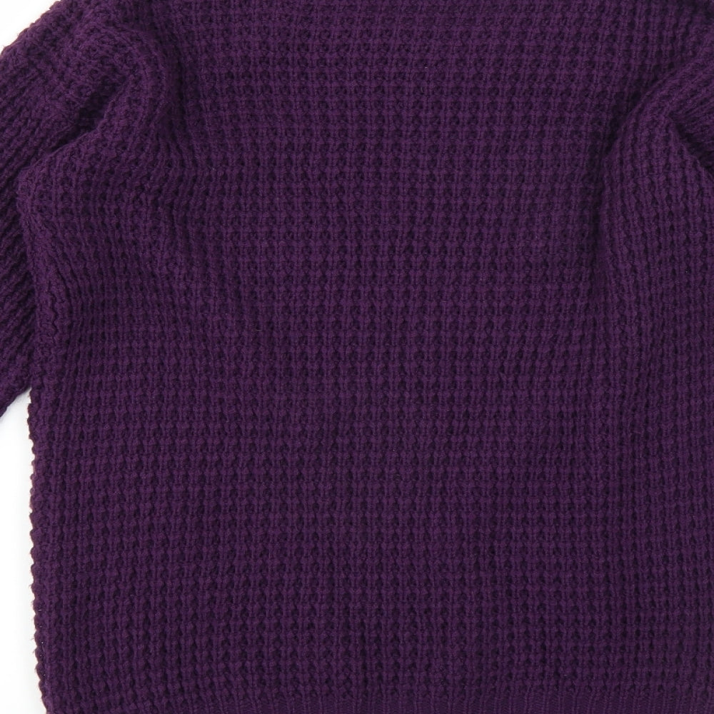 Boohoo Womens Purple   Pullover Jumper Size S