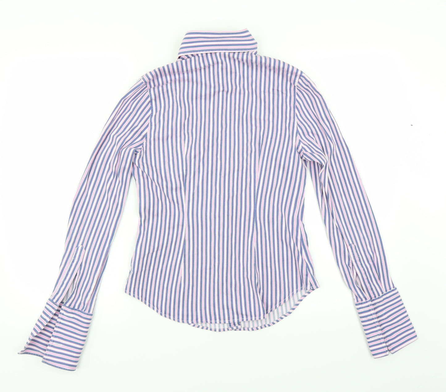 Hawes & Curtis Womens Purple Striped  Basic Button-Up Size 10