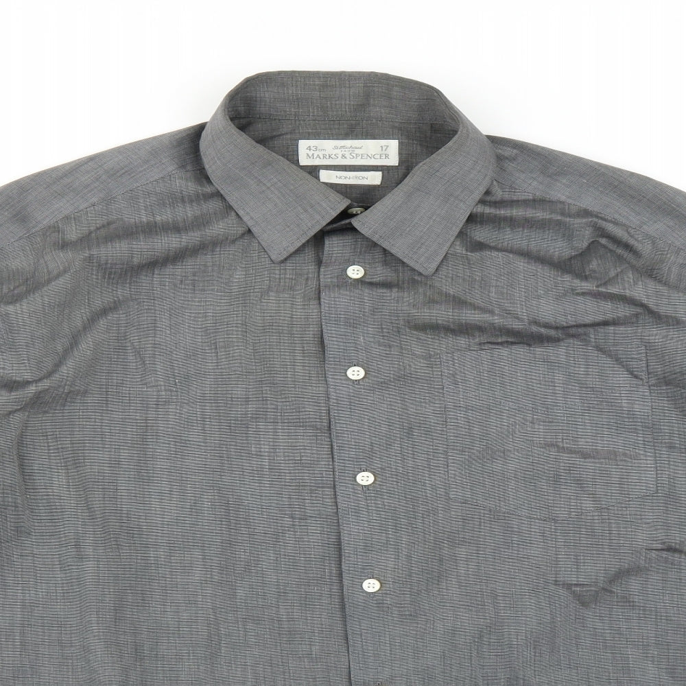 Marks and Spencer Mens Grey    Dress Shirt Size 17