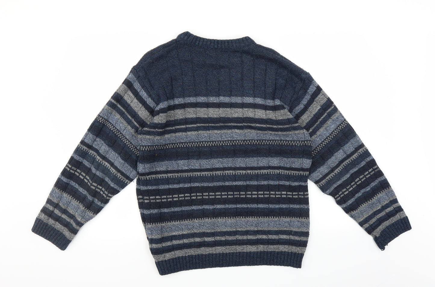 Simon Taylor Mens Beige Striped  Pullover Jumper Size S