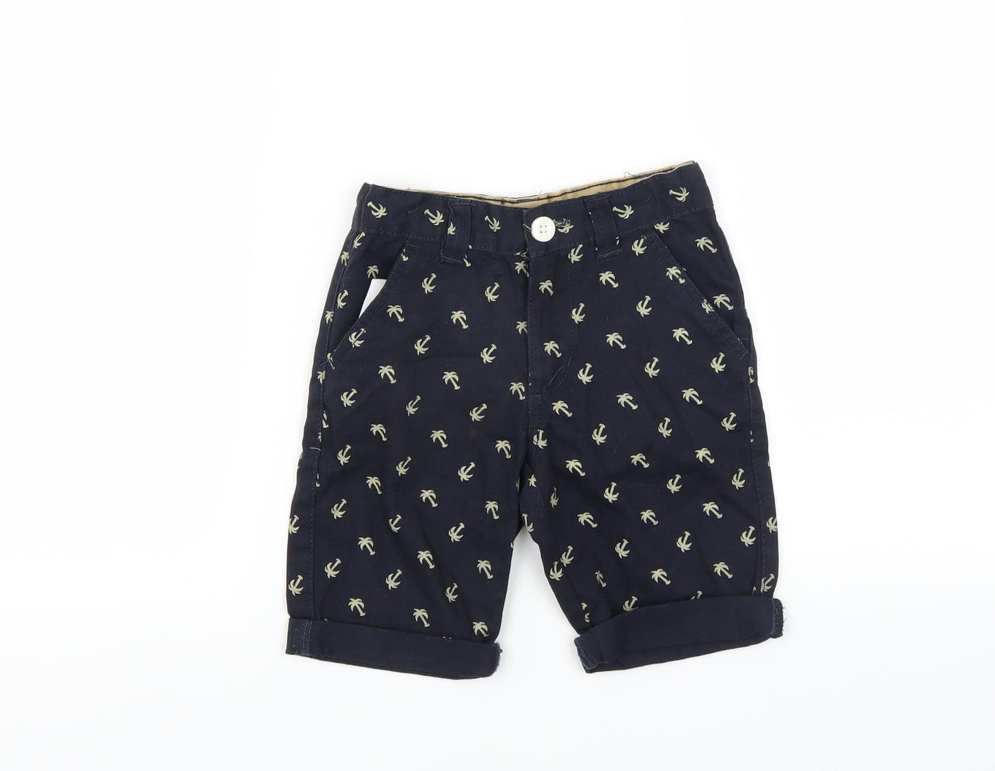 Denim Co Boys Blue   Chino Shorts Size 5-6 Years - PALM TREE