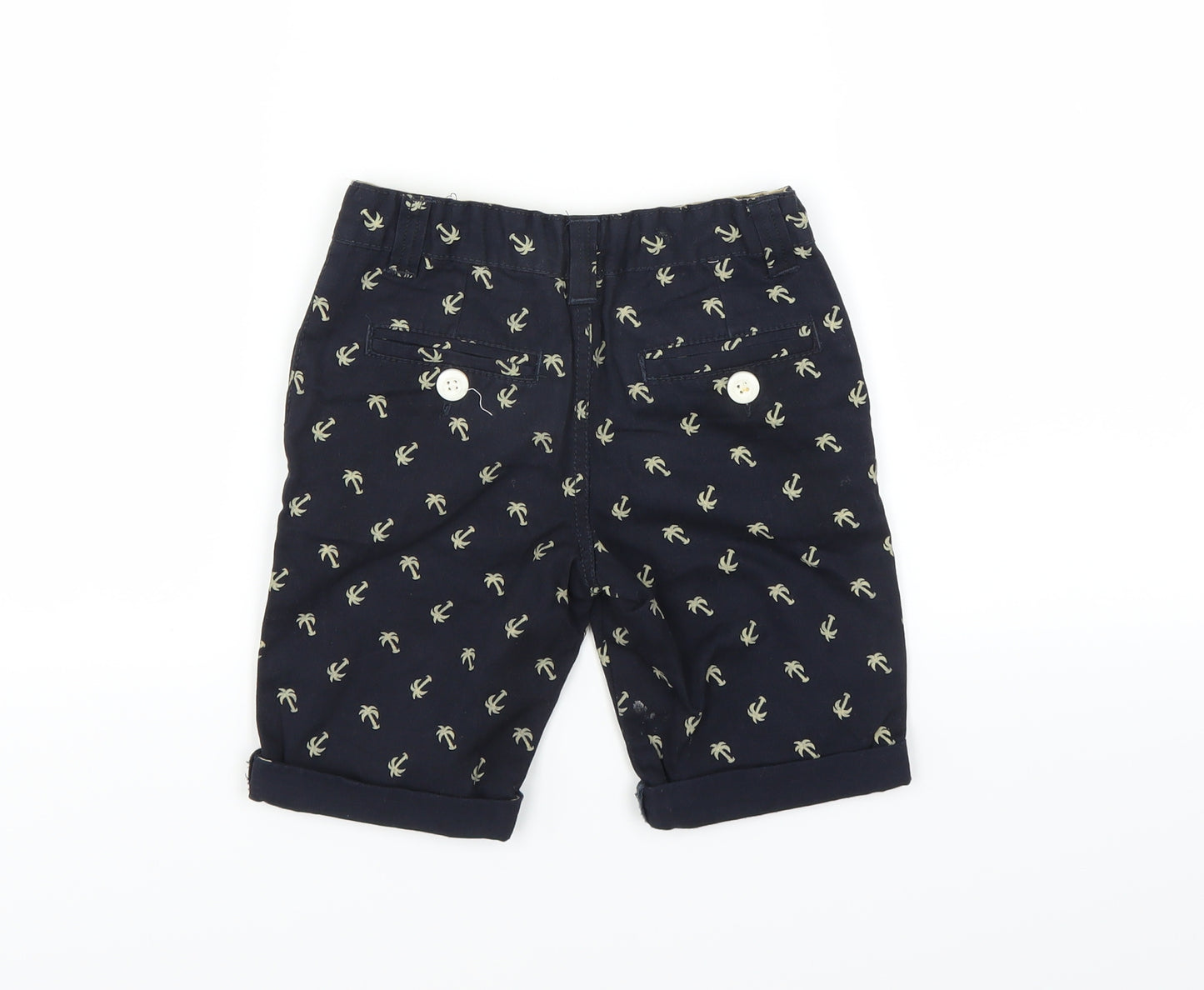 Denim Co Boys Blue   Chino Shorts Size 5-6 Years - PALM TREE
