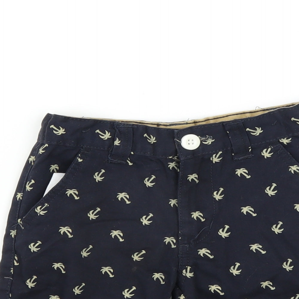 Denim Co Boys Blue   Chino Shorts Size 5-6 Years - PALM TREE