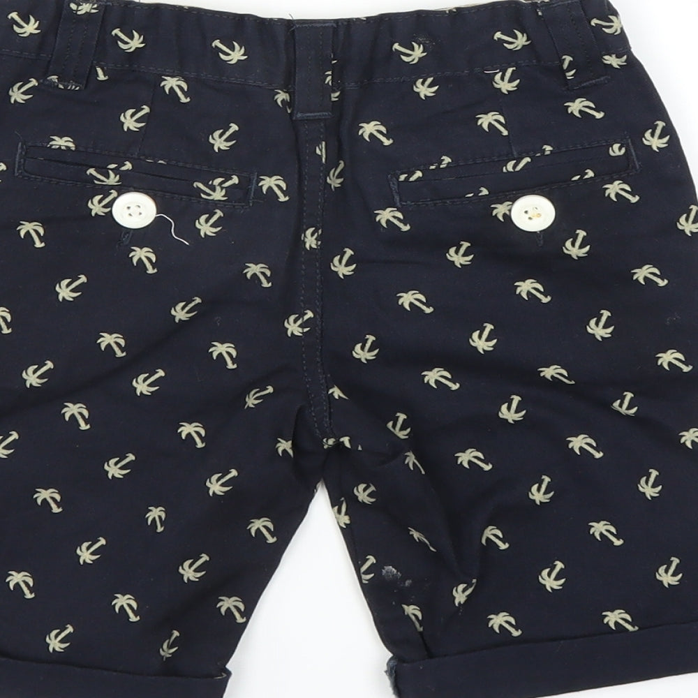 Denim Co Boys Blue   Chino Shorts Size 5-6 Years - PALM TREE