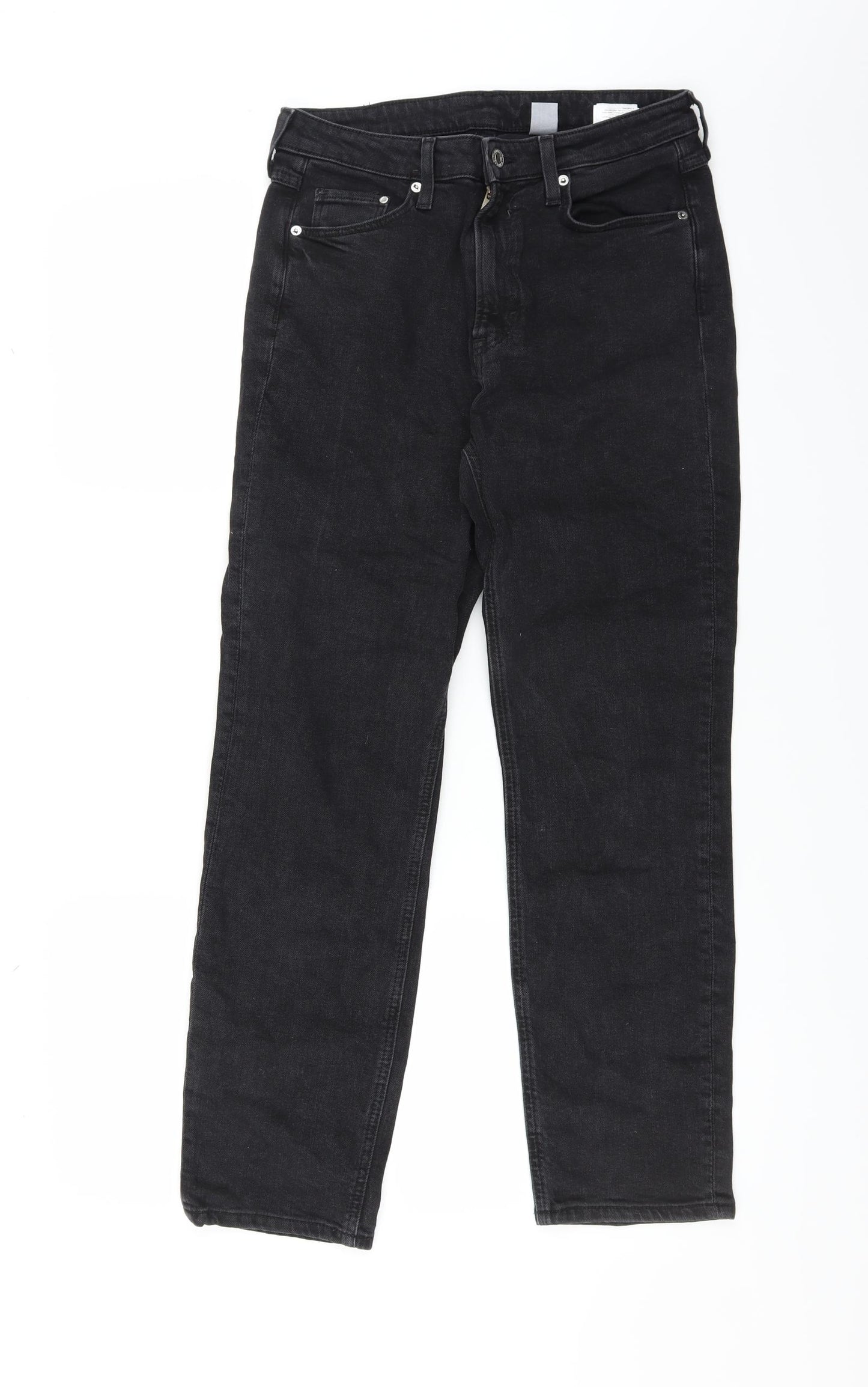 H&M Womens Grey   Straight Jeans Size 10 L27 in