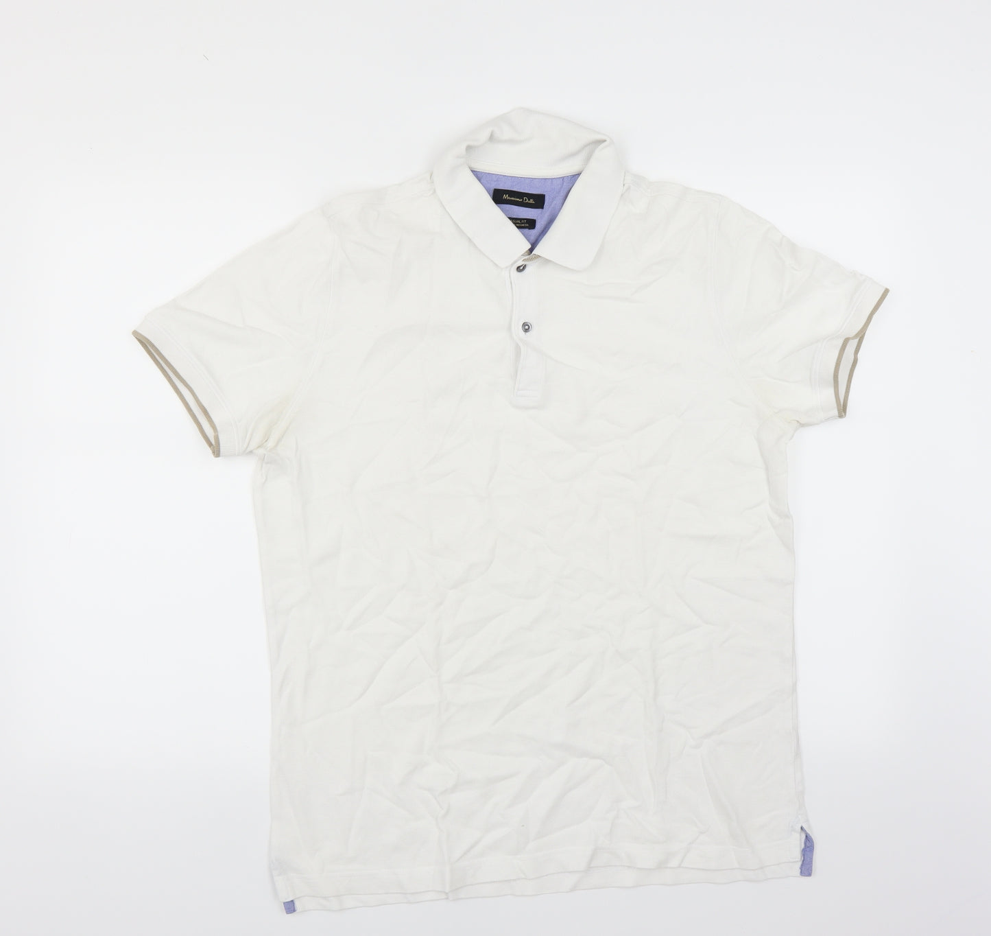 Massimo Dutti Mens White    Polo