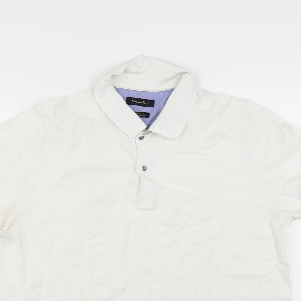 Massimo Dutti Mens White    Polo