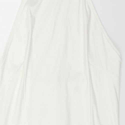 Preworn Womens White Floral  Mini  Size M