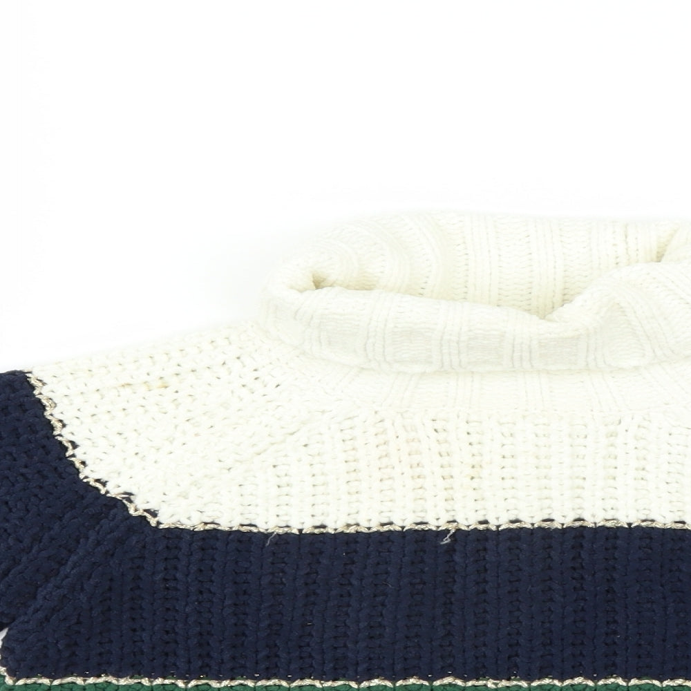 Marks and Spencer Girls Multicoloured Striped  Pullover Jumper Size 5-6 Years