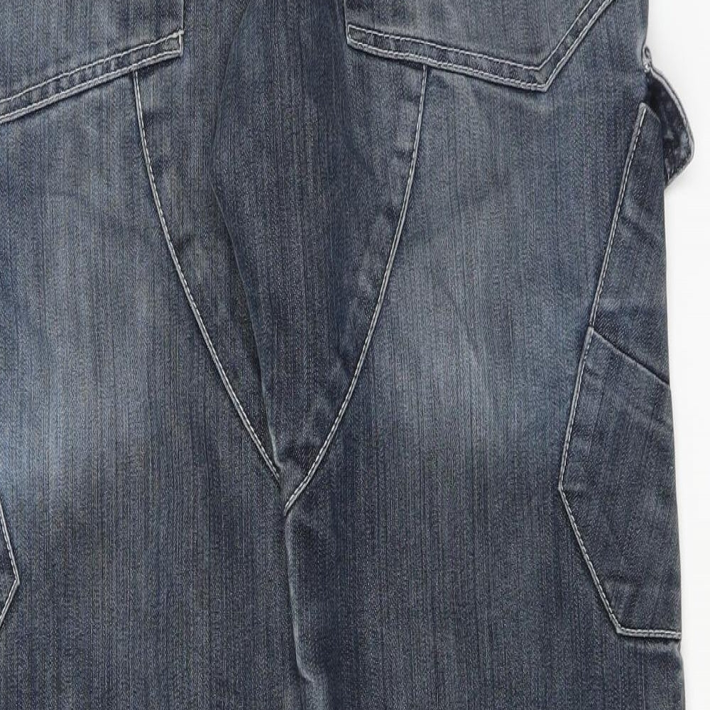 Crosshatch Mens Blue   Straight Jeans Size 32 in L32 in