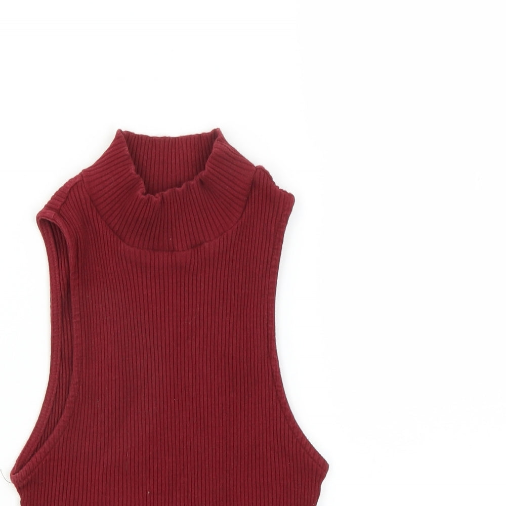 Glamorous Womens Red   Basic T-Shirt Size XS