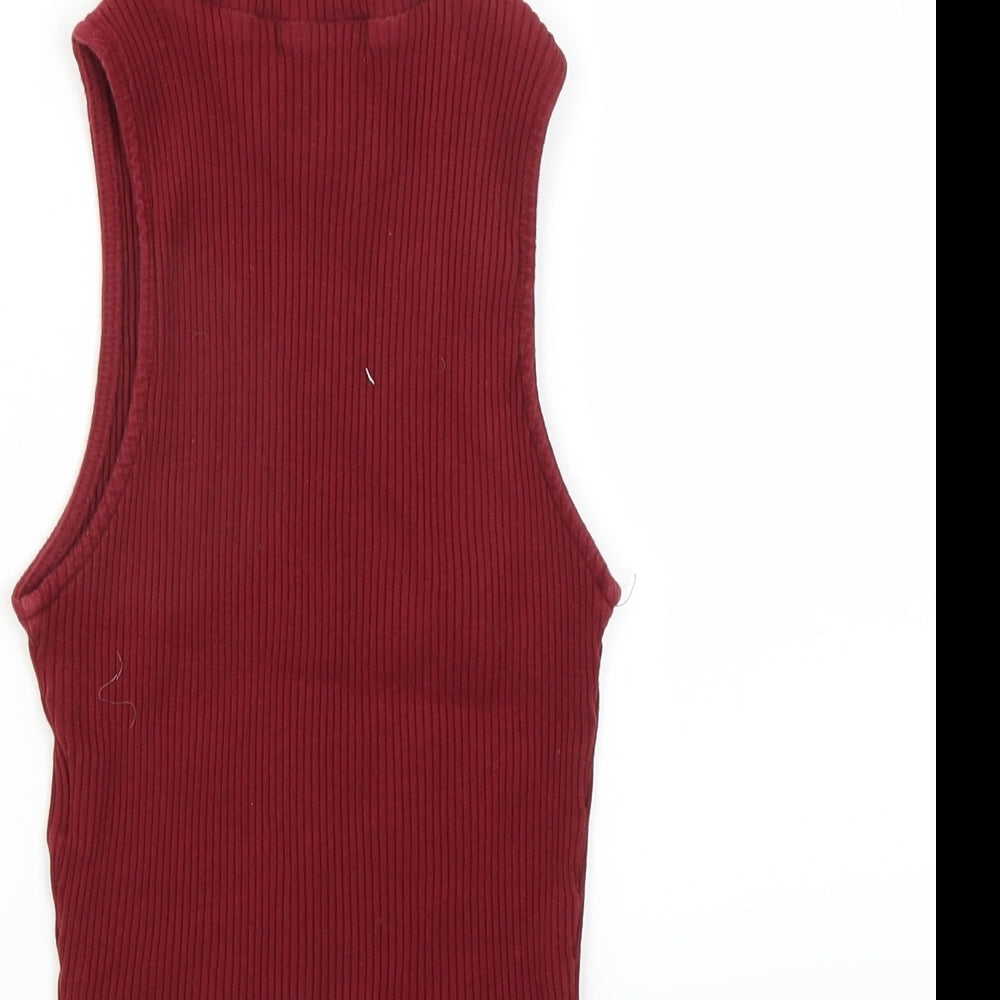 Glamorous Womens Red   Basic T-Shirt Size XS