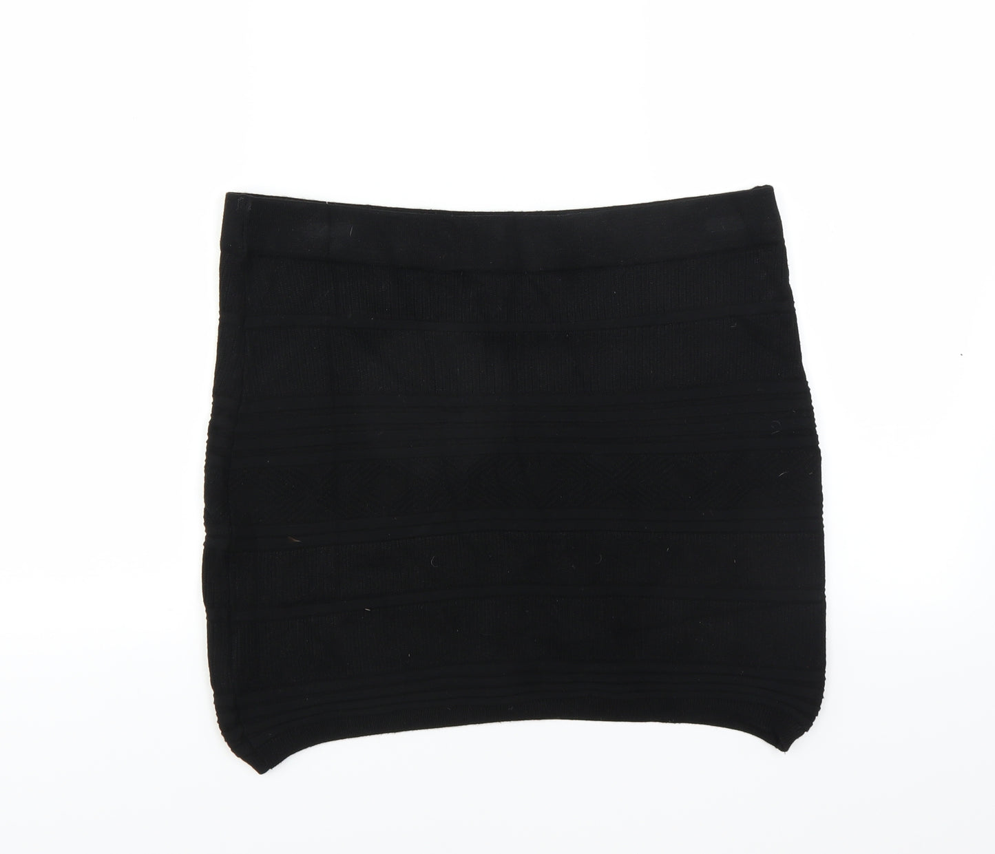 Primark Womens Black Geometric  Straight & Pencil Skirt Size 18