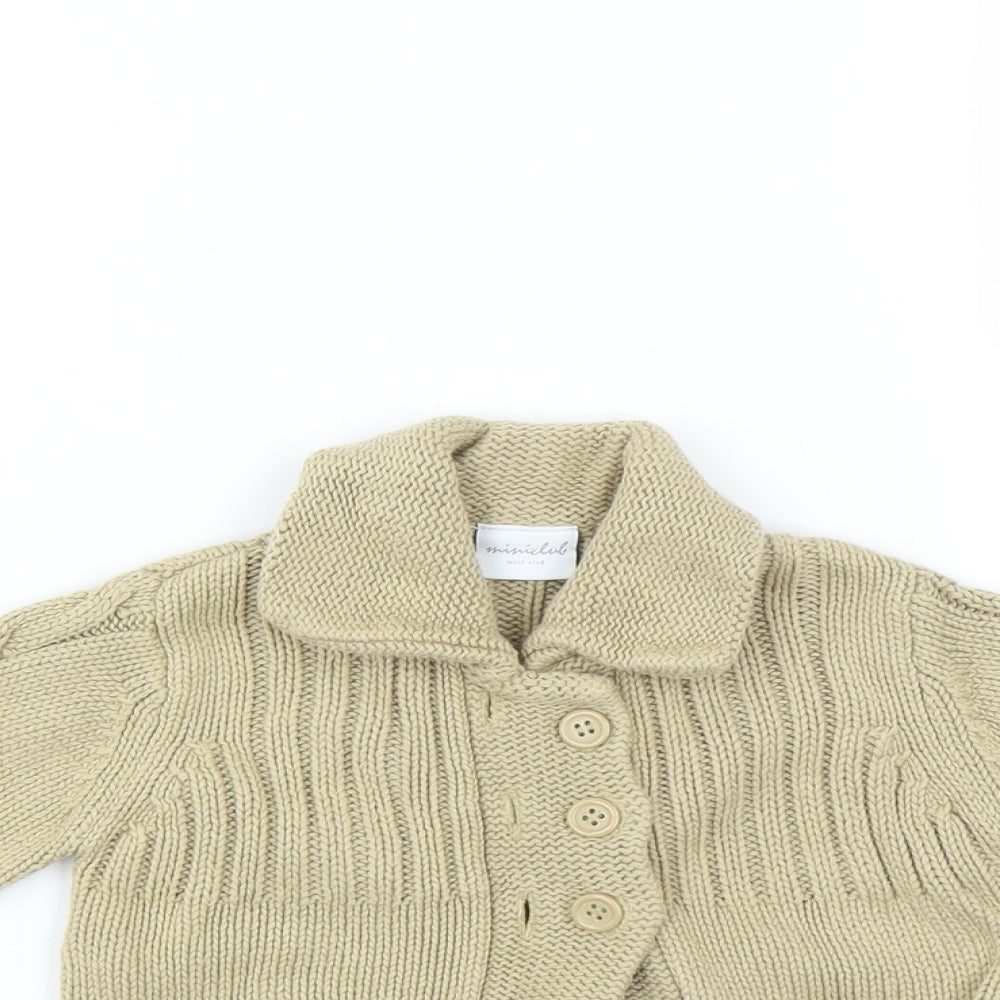 Boots Mini Club Girls Beige   Cardigan Jumper Size 18-24 Months