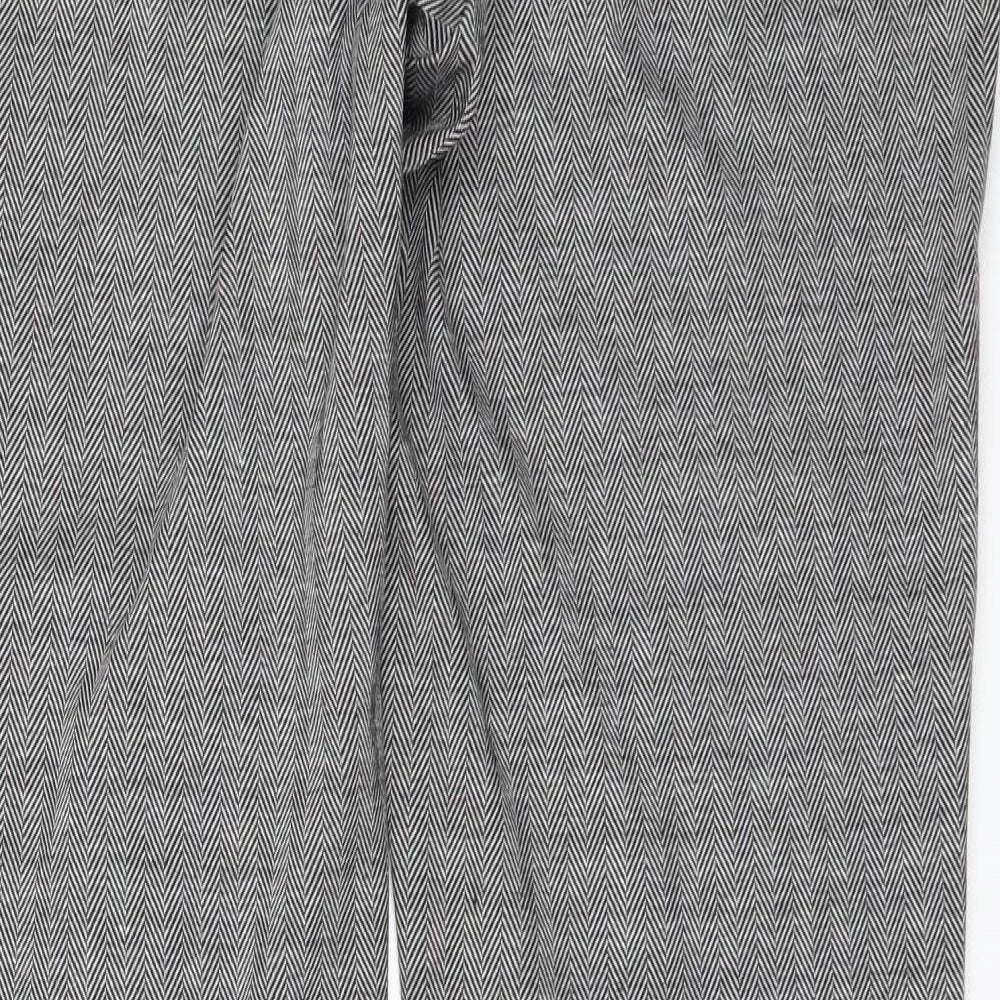 Debenhams Womens Grey Herringbone  Trousers  Size 14 L30 in