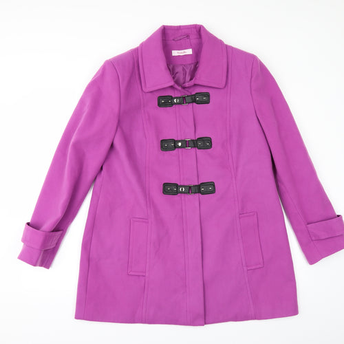 Simply Be Womens Pink   Overcoat Coat Size 14