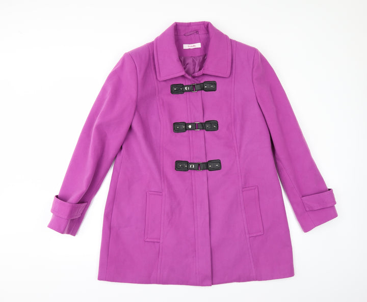 Simply Be Womens Pink   Overcoat Coat Size 14