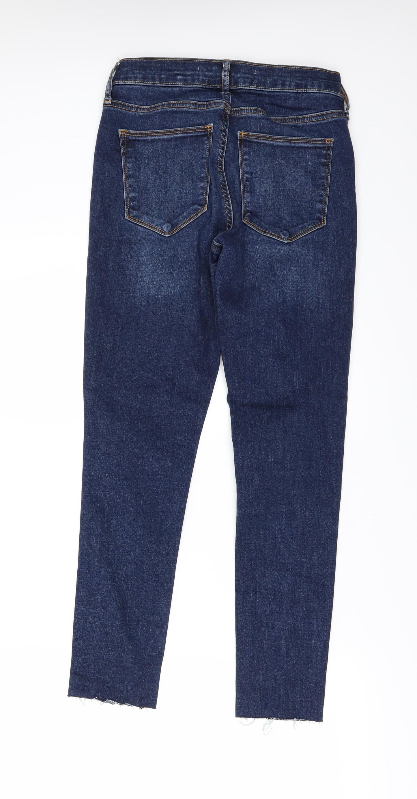 Gap Womens Blue  Denim Skinny Jeans Size 26 L26 in - Frayed Hem
