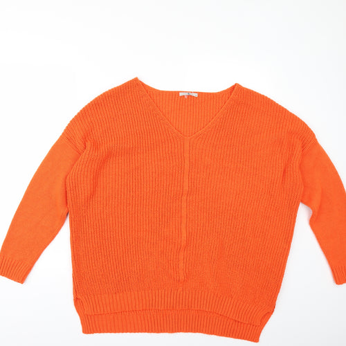 TU Womens Orange   Pullover Jumper Size 16