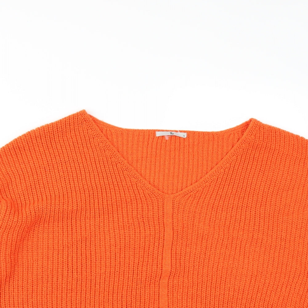 TU Womens Orange   Pullover Jumper Size 16